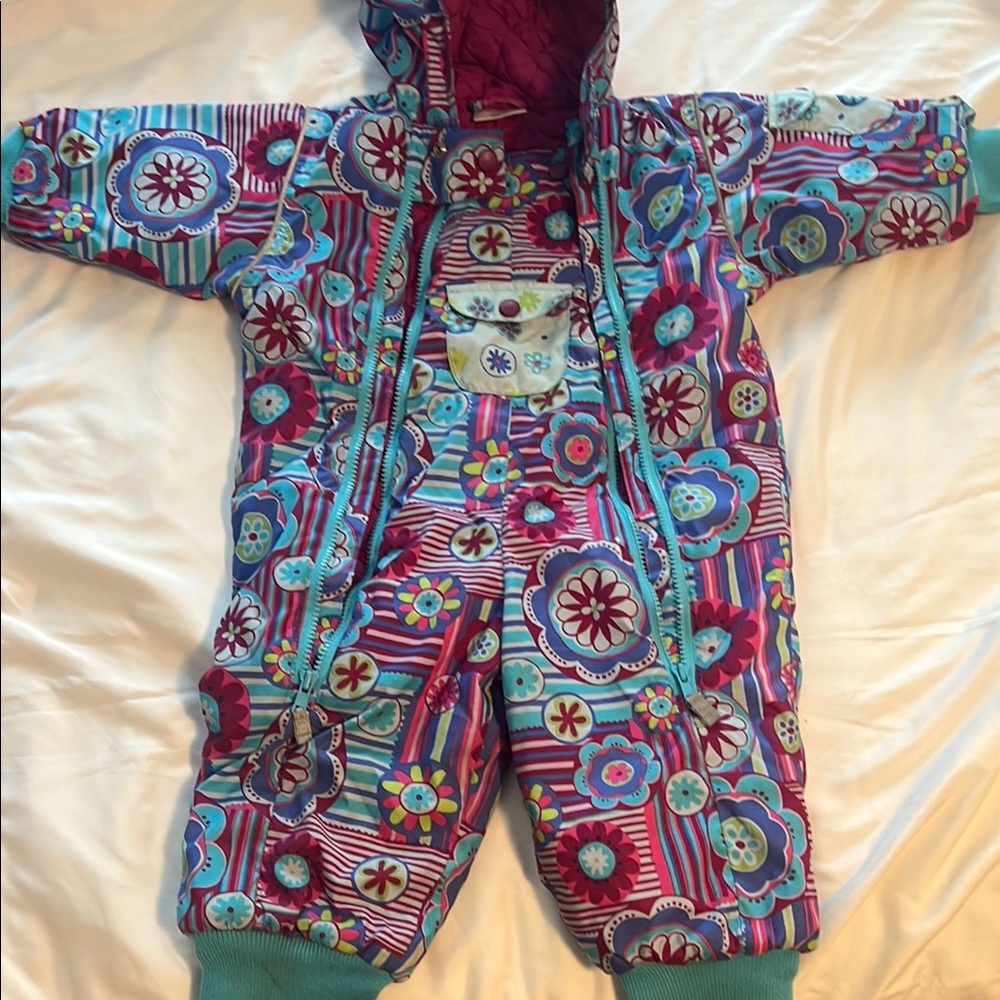 Hannah Anderson Colorful Floral Baby Snowsuit